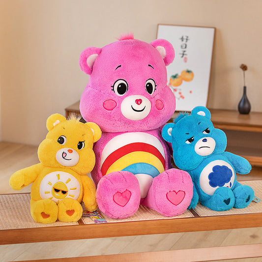 Angry Bear Rainbow Bear Plush Doll Love Bear Cute Doll Valentine's Day Gift