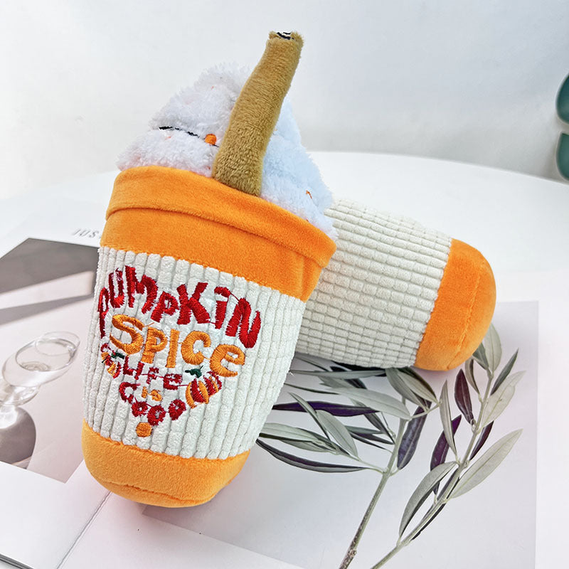 Sounding Dog Toy Drink Juice Ice Cream Plush Toy