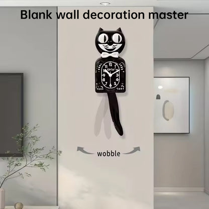 New Hot American Classic Kit Cat Clock: Swing Tail, Creative, Cute Gift, Retro Decor, Hanging Design.