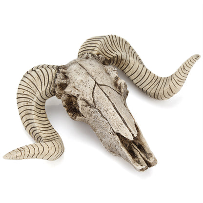Horned Skull Wall Hanging Creative Home Living Room Decor Retro Resin Craft