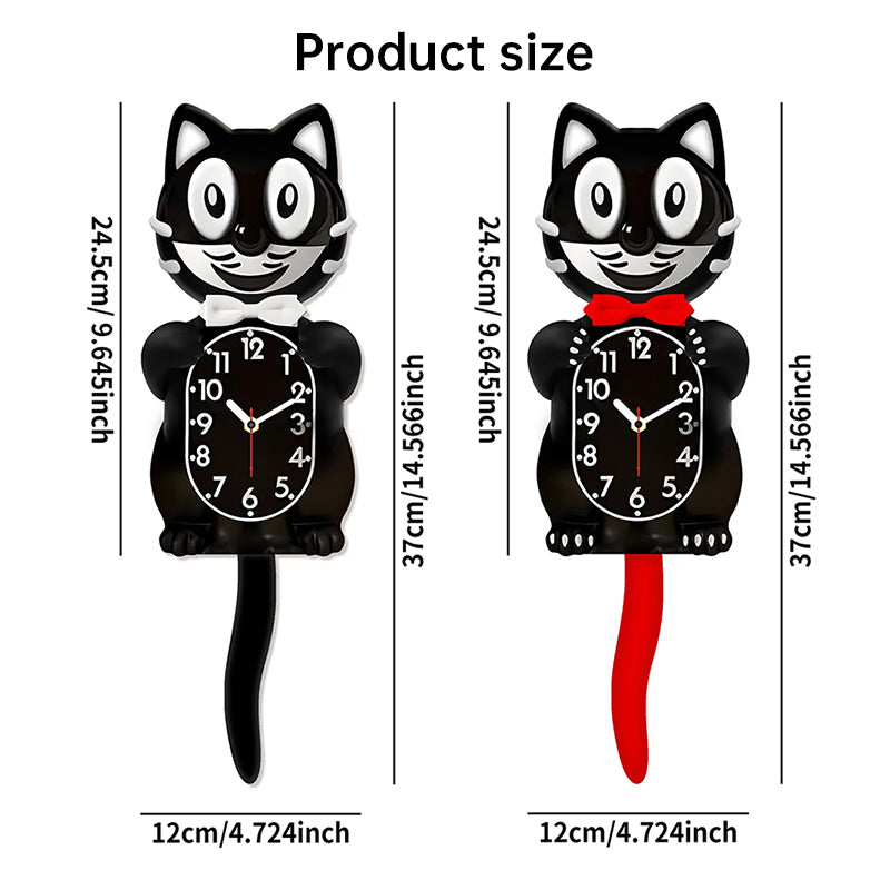 New Hot American Classic Kit Cat Clock: Swing Tail, Creative, Cute Gift, Retro Decor, Hanging Design.
