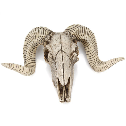 Horned Skull Wall Hanging Creative Home Living Room Decor Retro Resin Craft