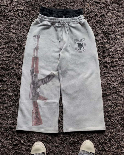 Street Trend Wholesale Dual Waist Color Block Fashion Unisex Casual Sweatpants with Embroidery for Daily Wear